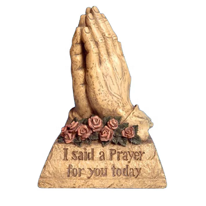 resin stone shaped grave cross with inspirational words engraved