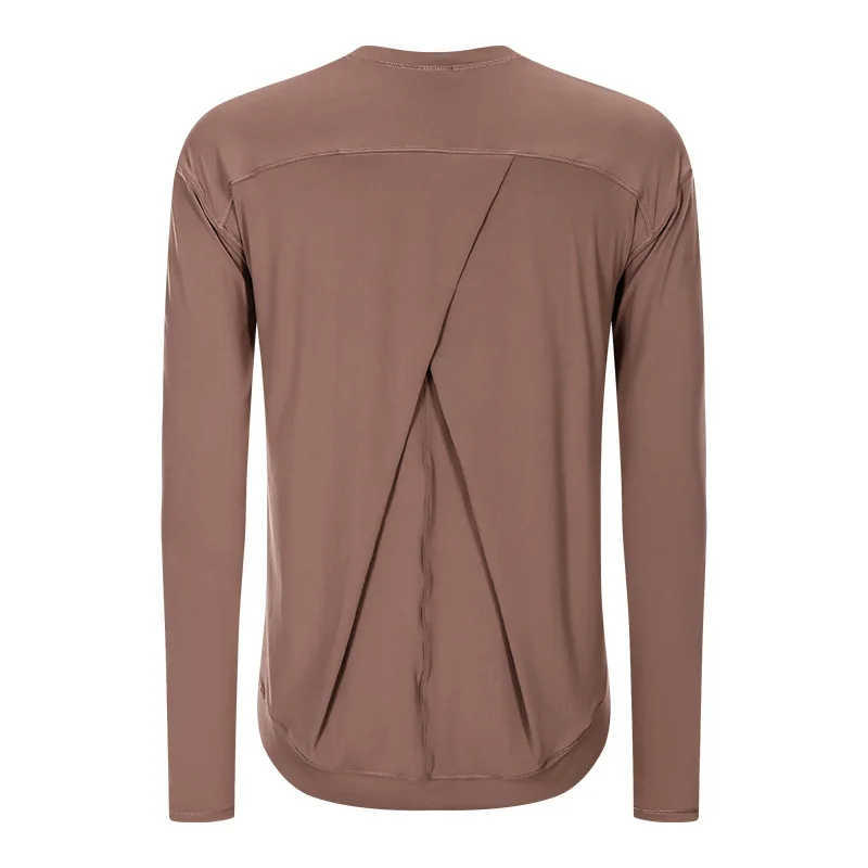 Custom Printed Womens Plain Long Sleeve Oversized Crop Tops Yoga Fitness Gym T-Shirt Logo Sportswear Tshirt For Women