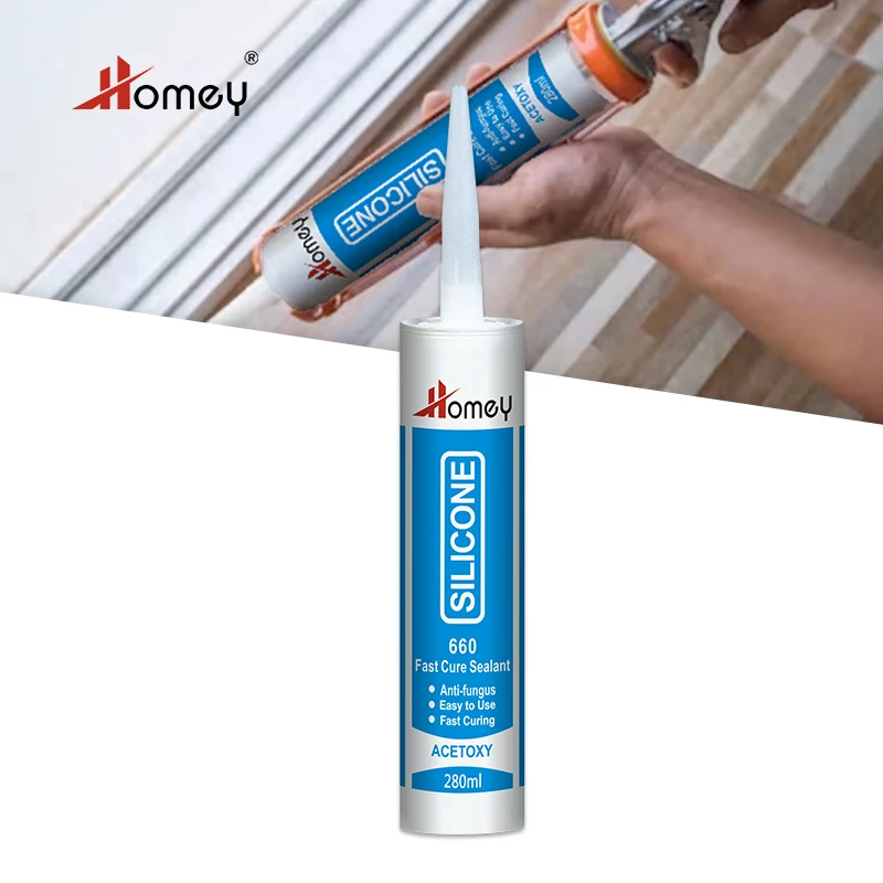 Acidic silicone sealant gp 300ml transparent adhesive glue for glass