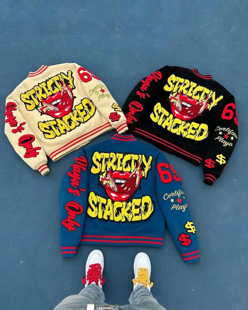 Trendy Mens Hooded Cotton Jacket Quilted Men Casual Polyester Cotton Clamping Jacket  Cotton Fleece Varsity Jacket