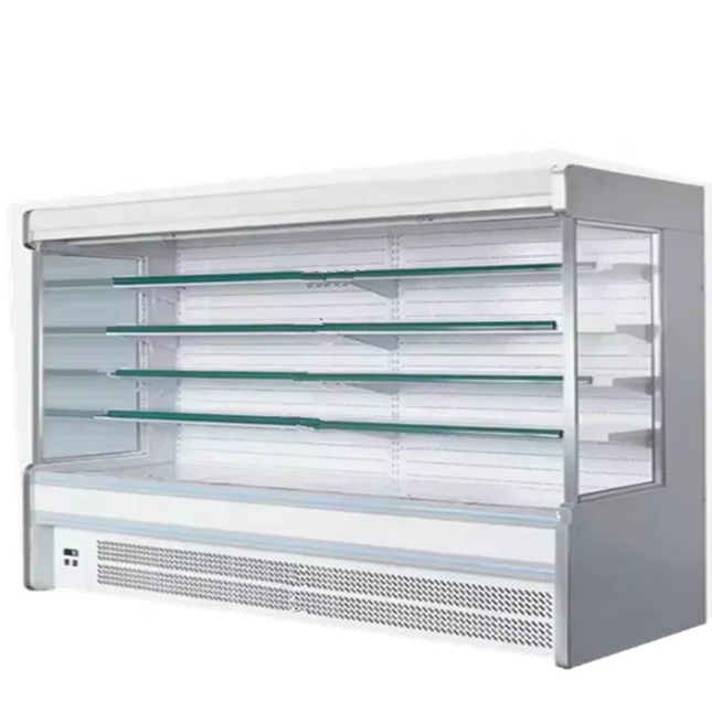 Hot sale display multi decks open chiller cooler refrigerator showcase for Vegetable fruits/cheese/milk