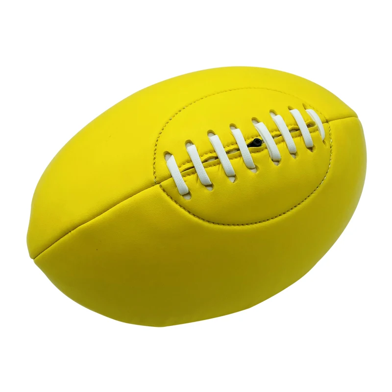 Custom Printed Rugby PU PVC Leather Super Grip Australian Rules Football For Training