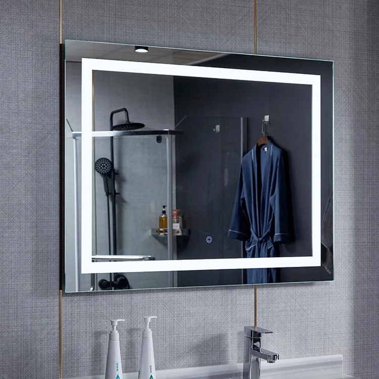 smart bathroom mirror anti-fog  led vanity smart touch screen mirror for hotel bathroom