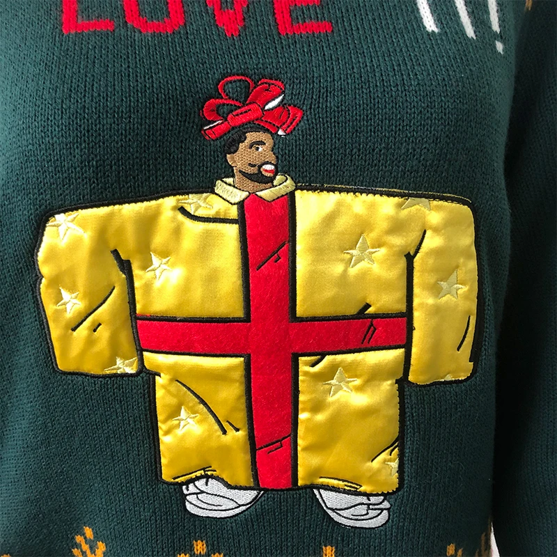 High Quality Wholesale Custom Cheap Fashion Round Neck Pullover Sweater Sweater Knitting Machine Price Funny Christmas Sweaters