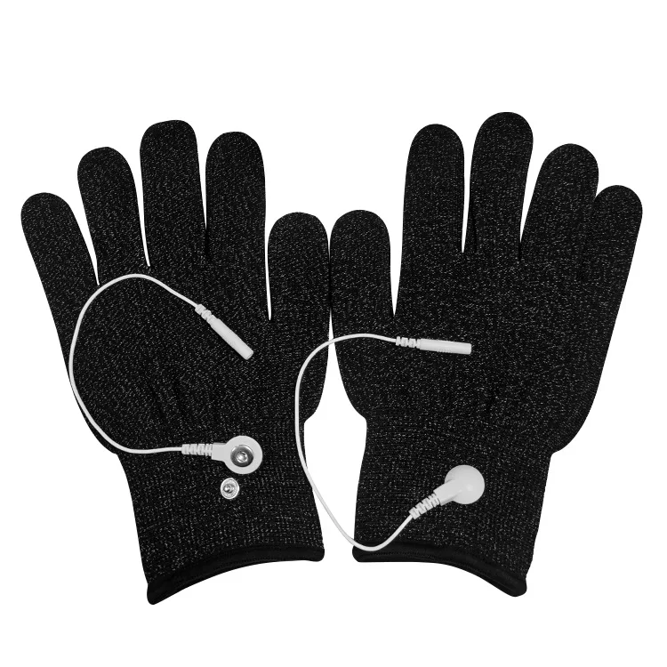 Pure Sliver Fiber Hand Arthritis Physiotherapy Conductive Gloves Electrode ESM Gloves for Hand Massage