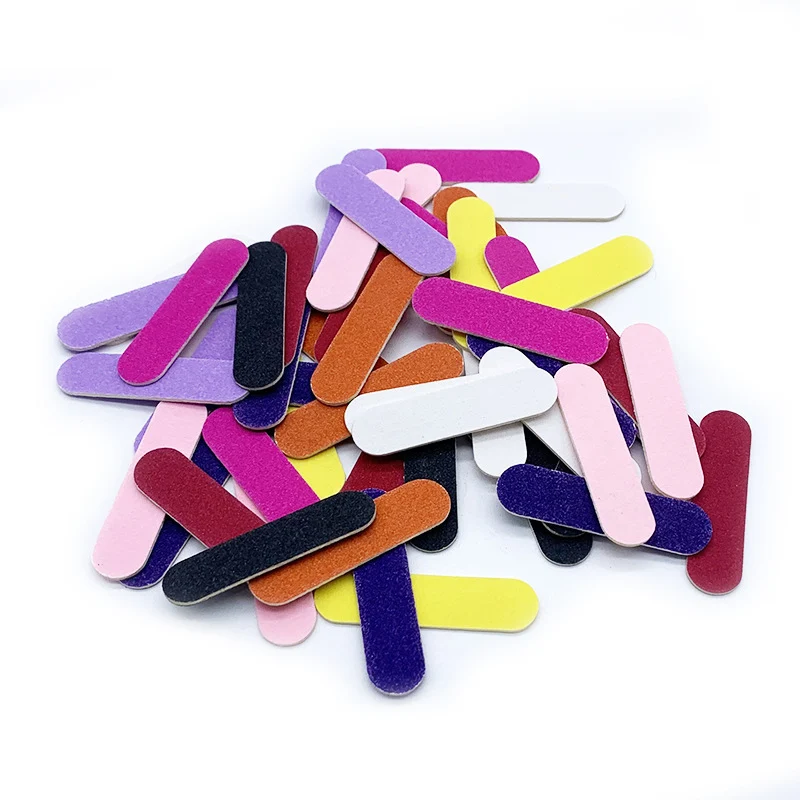 Wholesale Disposable Double Side Black Purple Pink Custom Size Mini Nail File