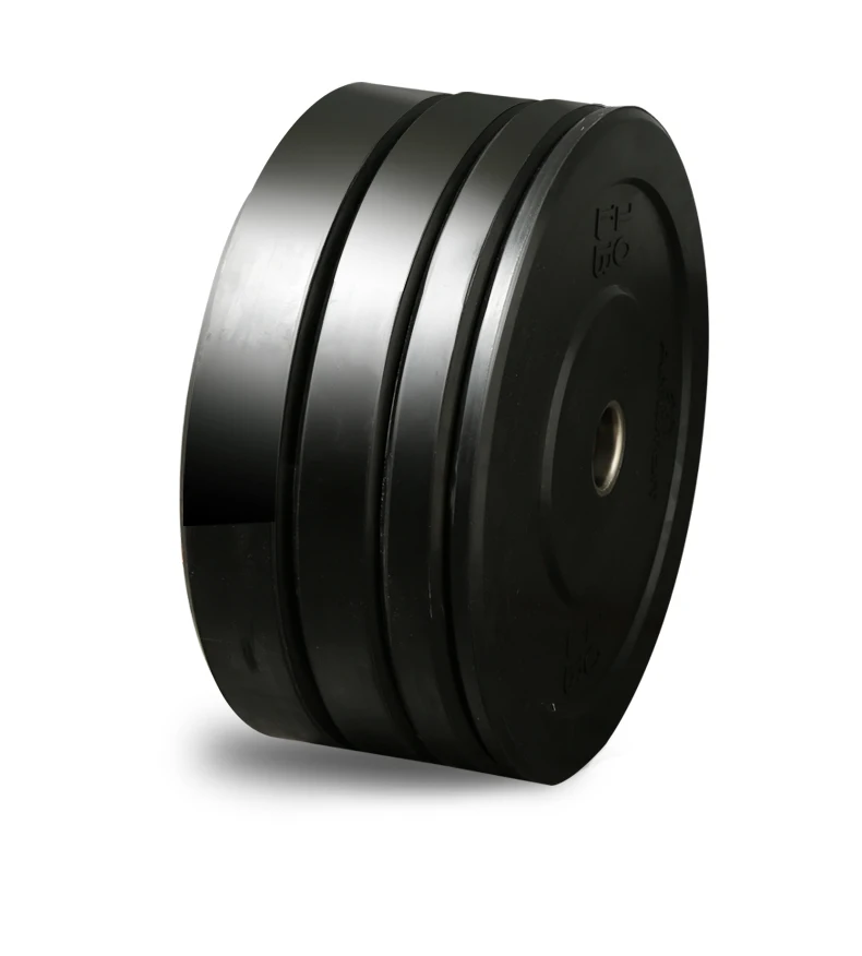 
Fitness Gym Workout Barbell Weight Lifting LBS KG Custom Black Rubber Bumper Plates 