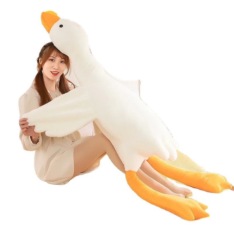 Comfort Big white stuffed Goose animal toy Simulation Swan Goose plush doll toy Swan plush throw pillow cushion for children