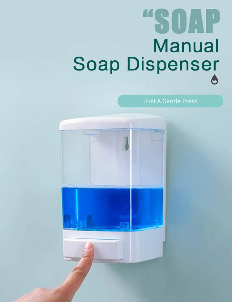 Manual Soap Dispenser Kitchen Bathroom Wall Mounted Soap Dispenser Commercial Soap Dispenser for Liquid Containers Shampoo Gel C