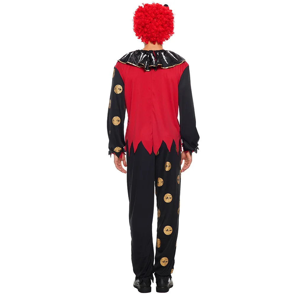 Halloween New Designs Spot Scary Skeletons Clown Costume Horror Bone Clown Joker Stage Play Suit