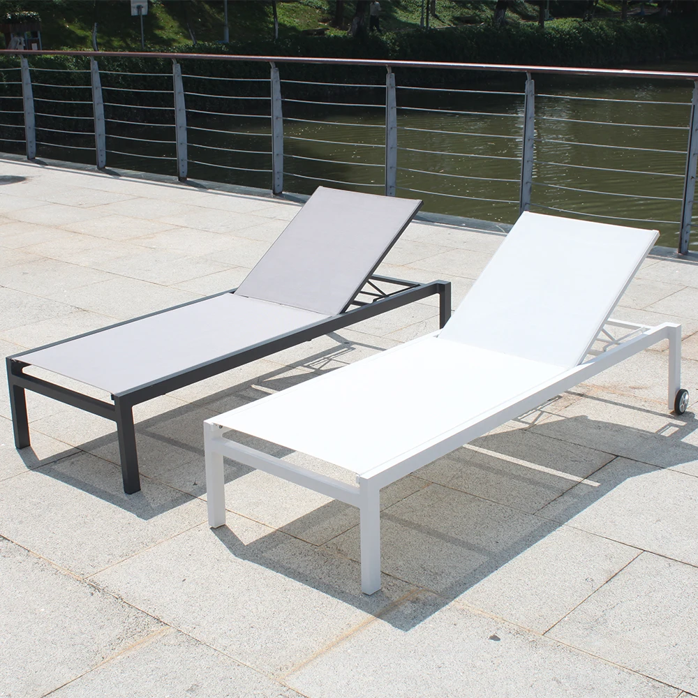 lightweight portable sun lounger sling metal chaise lounge chairs sun squad beach lounger poolside loungers