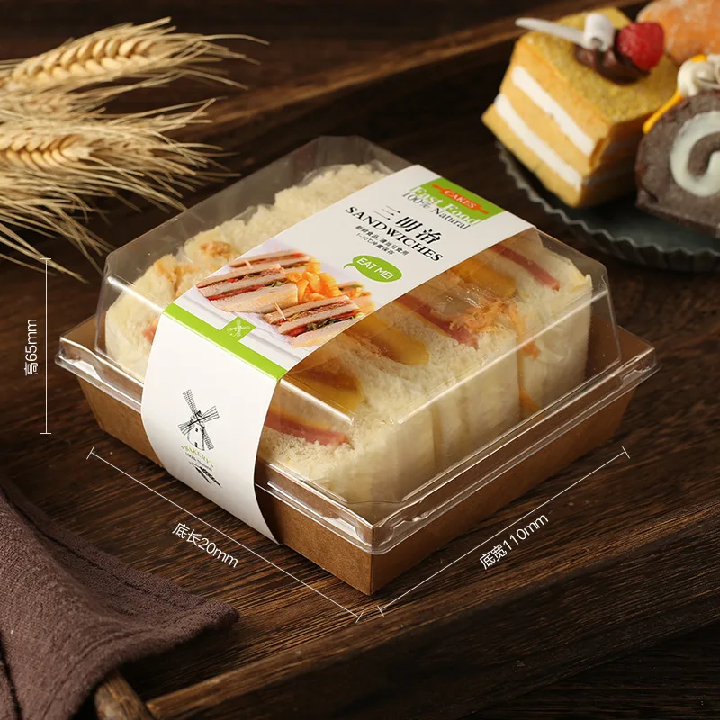 Biodegradable disposable wooden take out food packaging grazing box bakery sushi lunch meal fast dessert food box