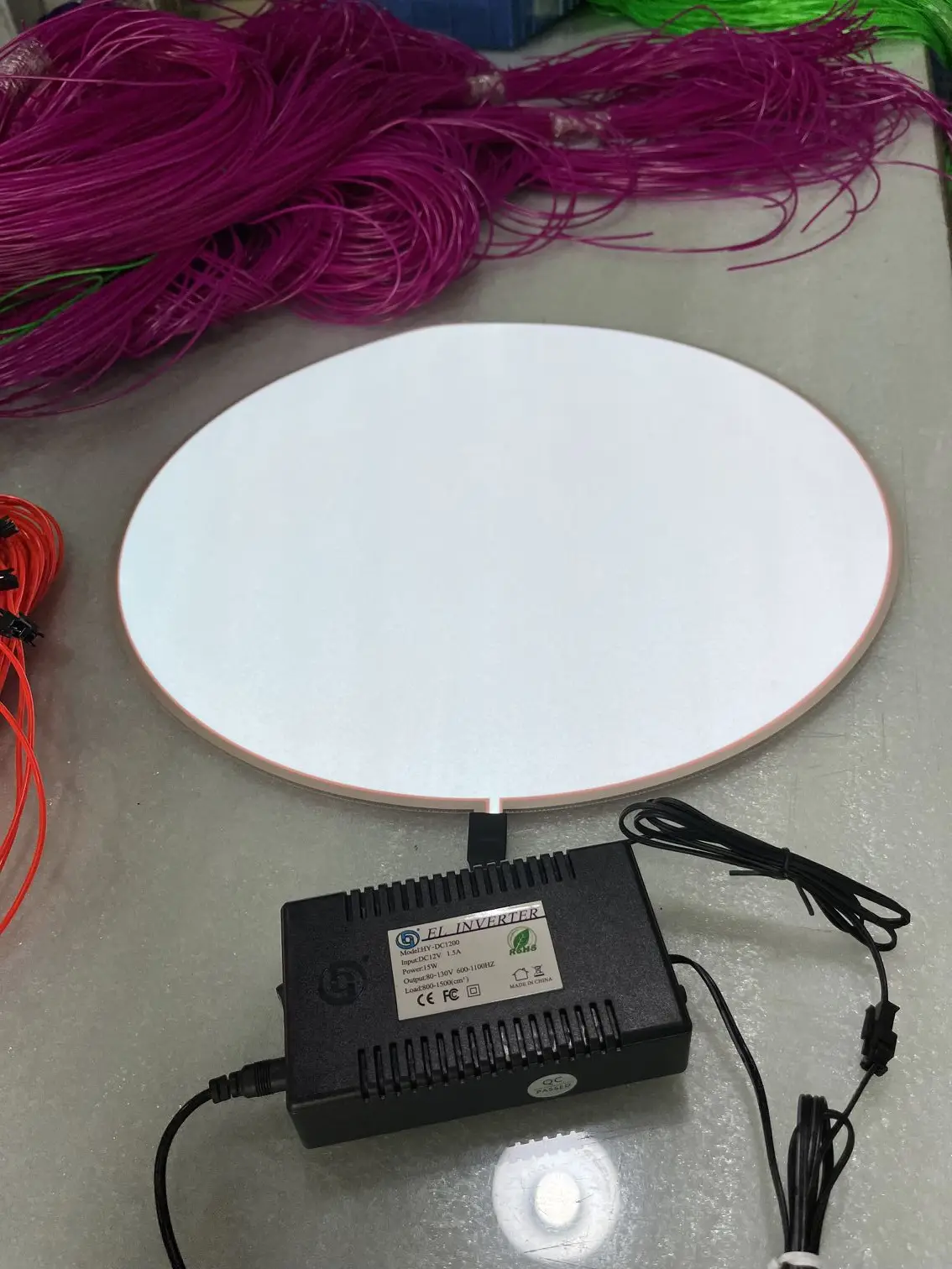 Circle  white light el backlight sheet