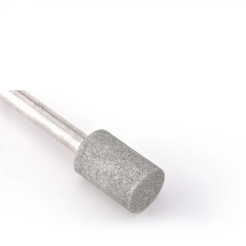 High quality Electroplated diamond round burr Cylindrical diamond grinding head for grinder