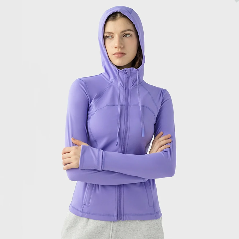 2024 Popular Fitness Hoodies Women Gym Long Sleeves Yoga Zip-up Jackets
