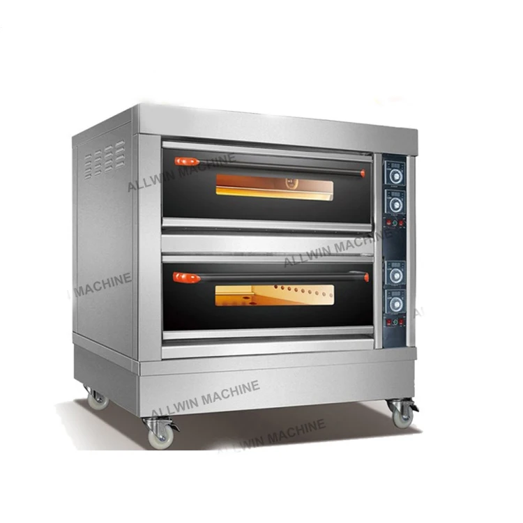 Two deck Commercial Pizza Oven Manufacturer / Kitchen Bread Baking Bakery Cake Oven Electric Oven