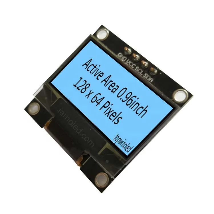 0.96' 0.96inch 0.96 inch 128x64 pixels blue colour oled display module 4pin iic interface i2c serial TW28640960A-B ssd1306 PCB