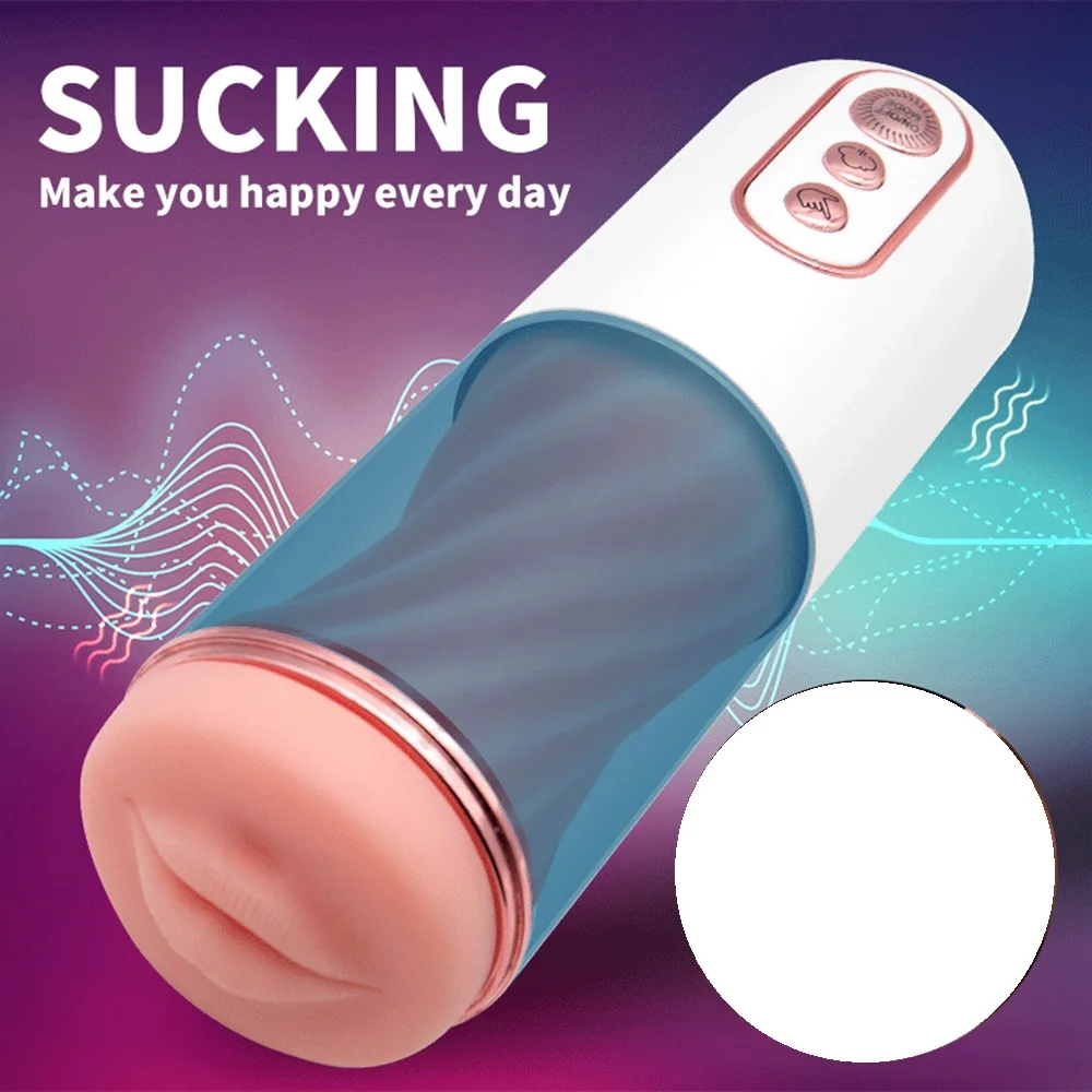 MOGlovers Real Strong Suction Powerful Vibrating Male Sucking Masturbators y Vaginal Masturbator Cup For Men Toys