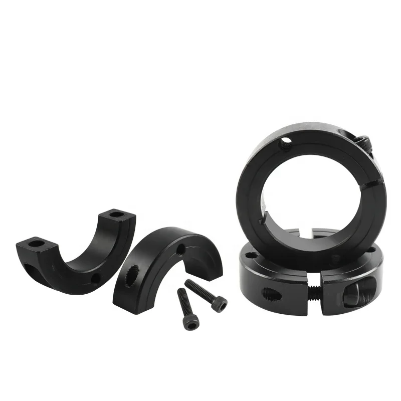 Double Split Shaft Collar Black Carbon Steel