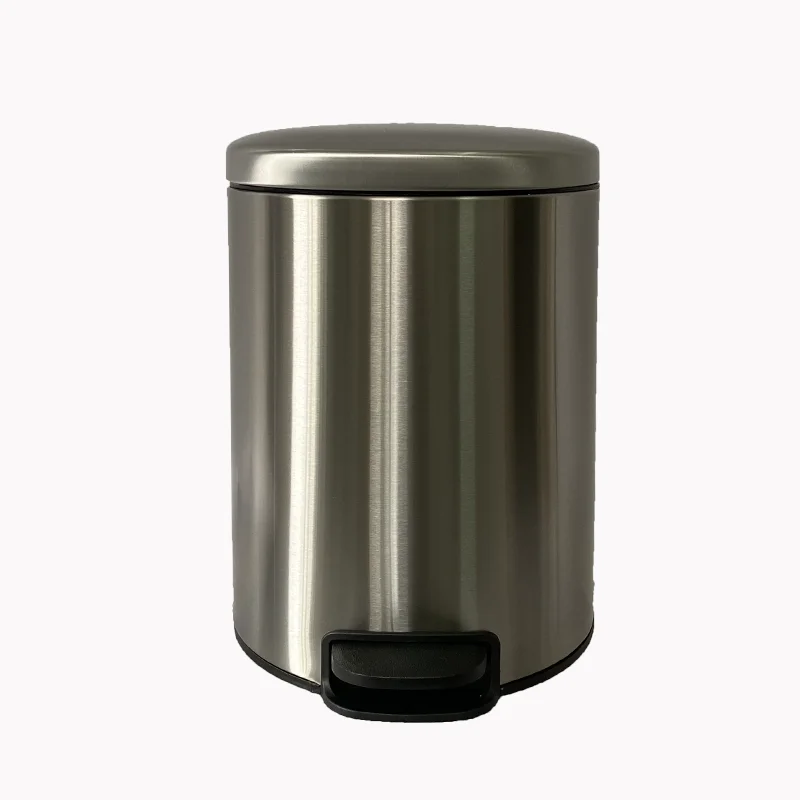 durable 5L small trash can 410 stainless steel dust bin Home kitchen Pedal dustbin Durable recyclable trash can