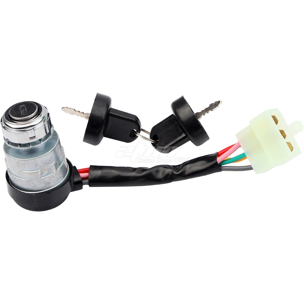 5 Wires 5 Pins Ignition Switch Keys Lock Set for 50cc - 150cc Go Kart Baja Kinroad Kazuma TaoTao Roketa Sunl