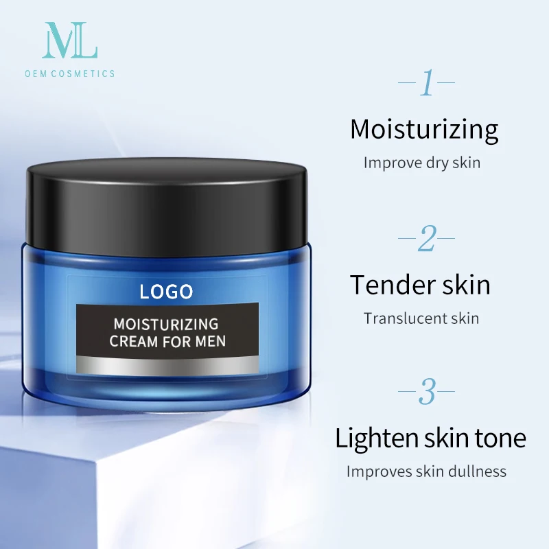 Private Label MLXL Cosmetic Men Rice Brightening Lighting Face Cream Organic Hydrating Vitamin E Face Cream
