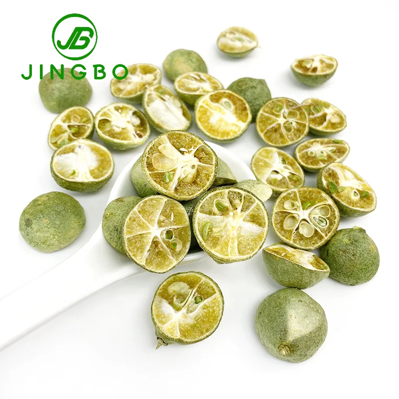 High Quality Freeze-Dried Green Kumquat Half FD Kumquats Frozen Dried Fruit Tea with No Additives Packaged Bulk
