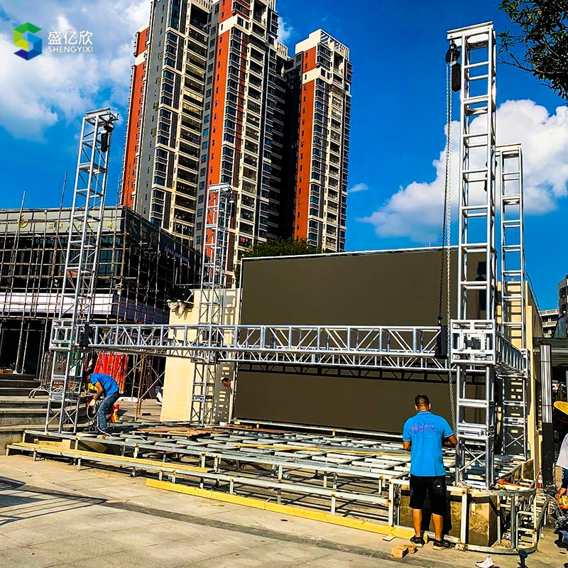 Truss aluminium spigot lighting stage truss with roof for concert truss for led video