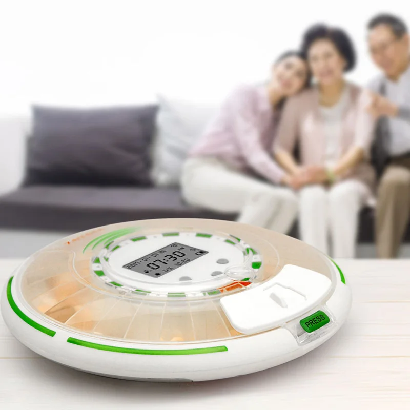 6 alarms per day Automatic pill dispenser solid lockable safety pill box for dementia patients