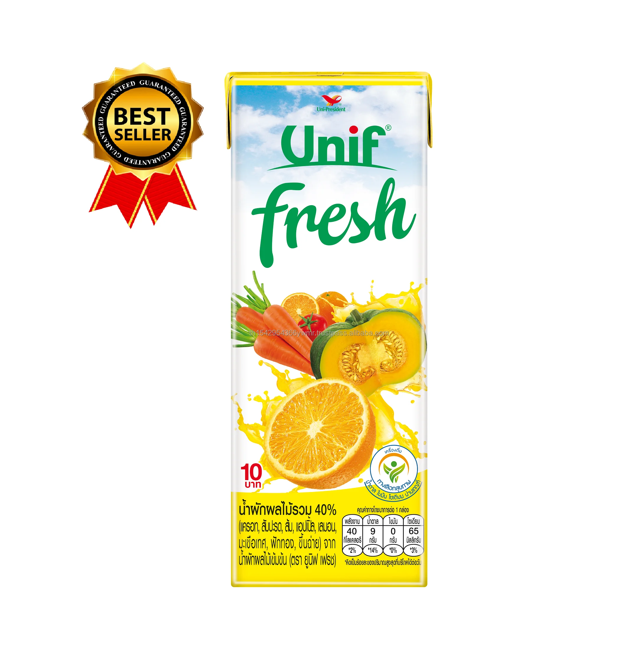 Unif 40% Mixed Vegetable and Fruit Juice (180ml) Fresh Fruits Healthy Soft Drinks Delicious OEM Service Top Brand