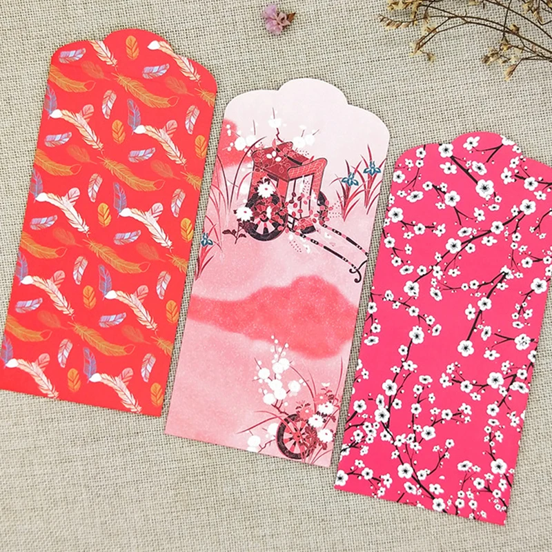 Custom Colorful Funny Envelope Hongbag Ang Pao Design Chinese New Year Red Packets Printing for Gift Giving