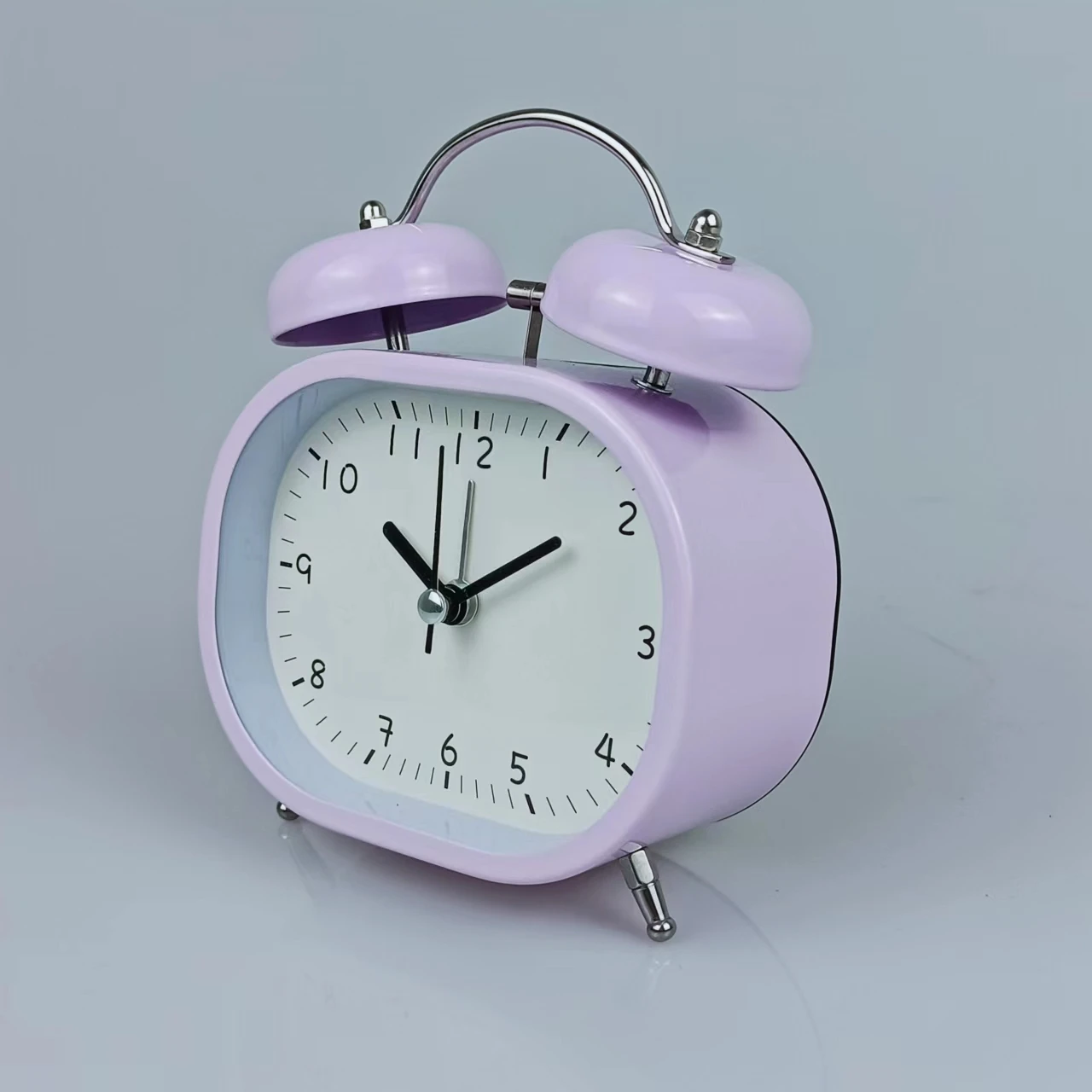 Easy Read Modern Plastic Rectangular Bell Alarm Clock Travel Bell Alarm Clock