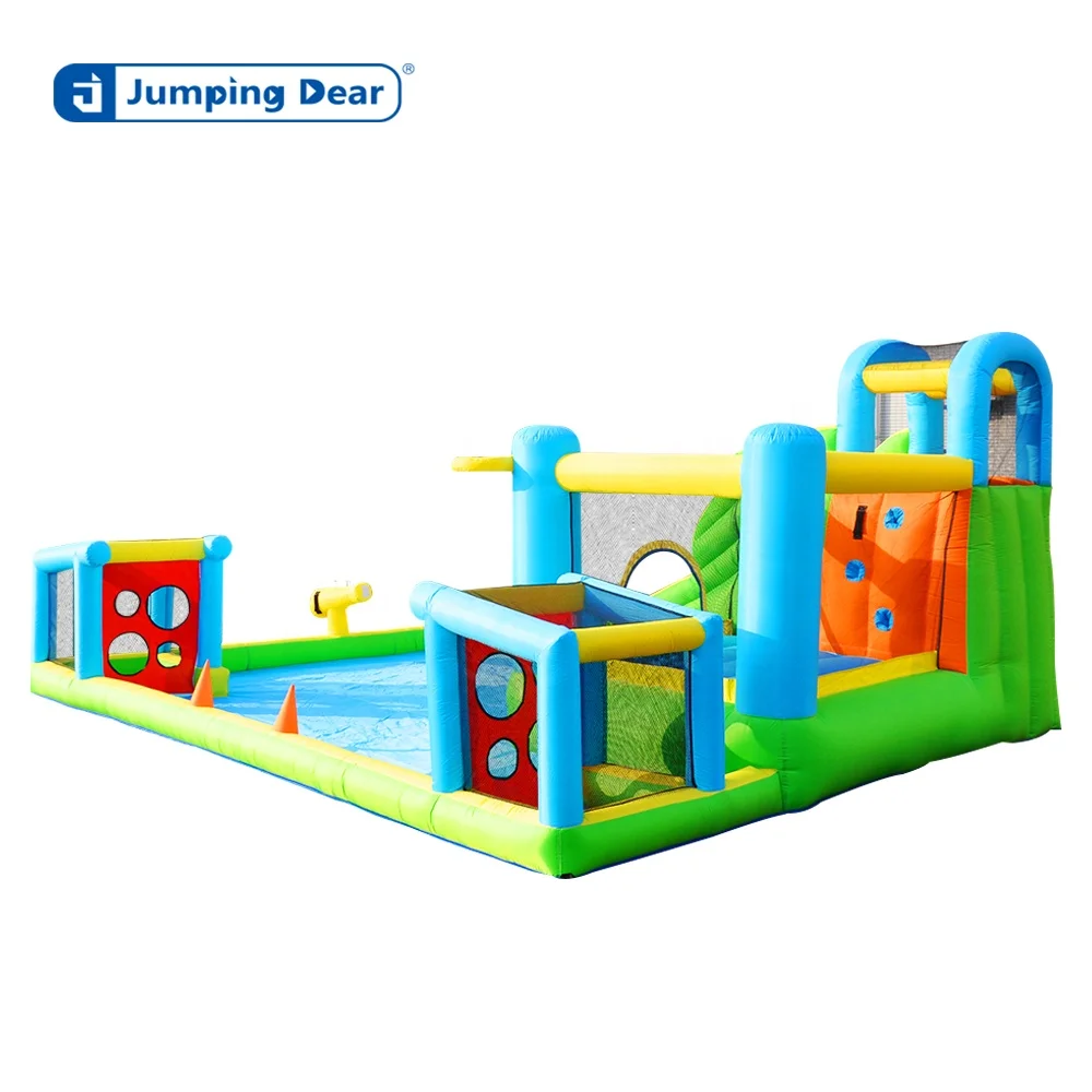 Unisex for all ages oxford fabric joy kid toy durable slide inflatable castle inflatable bounce house jumping trampoline combo
