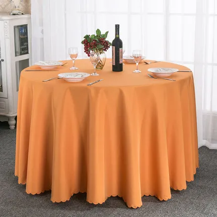 solid color hotel tablecloth fabric restaurantt dining table round tablecloth
