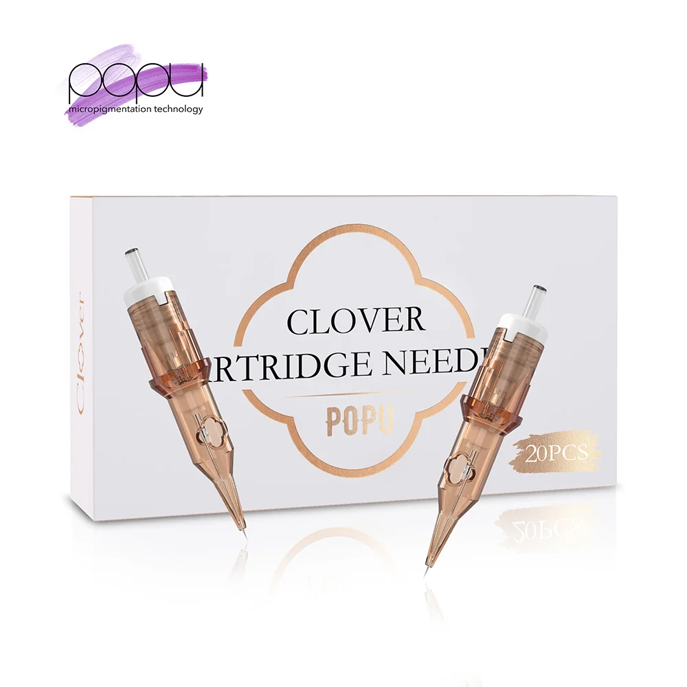 POPU Clover 3RL #8 #10 #12 круглый вкладыш длинный конус OEM ODM CE сертифицированный тату Перманентный макияж картридж иглы для PMU