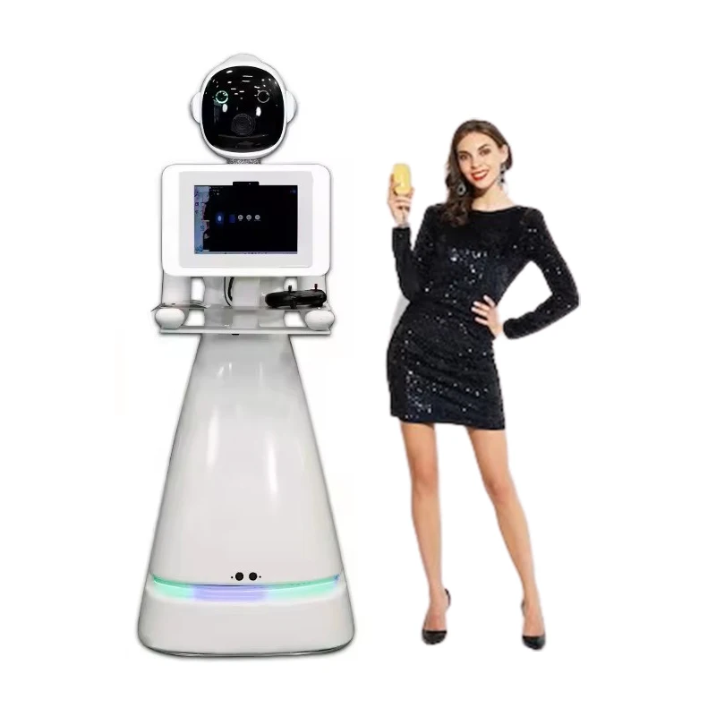 2024 Fashion Popular Photo Booth Roamer Robotic Kit Photo Robot Wireless Automatic Rotating Selfie Robot Roamer Photo Booth