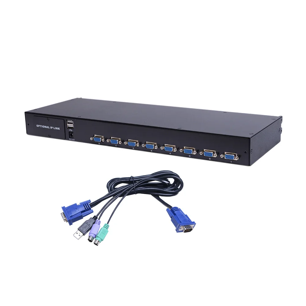 IP Optional 1920*1200@60Hz Singlerial 17 Inches 8 Port VGA Interface LCD KVM Console