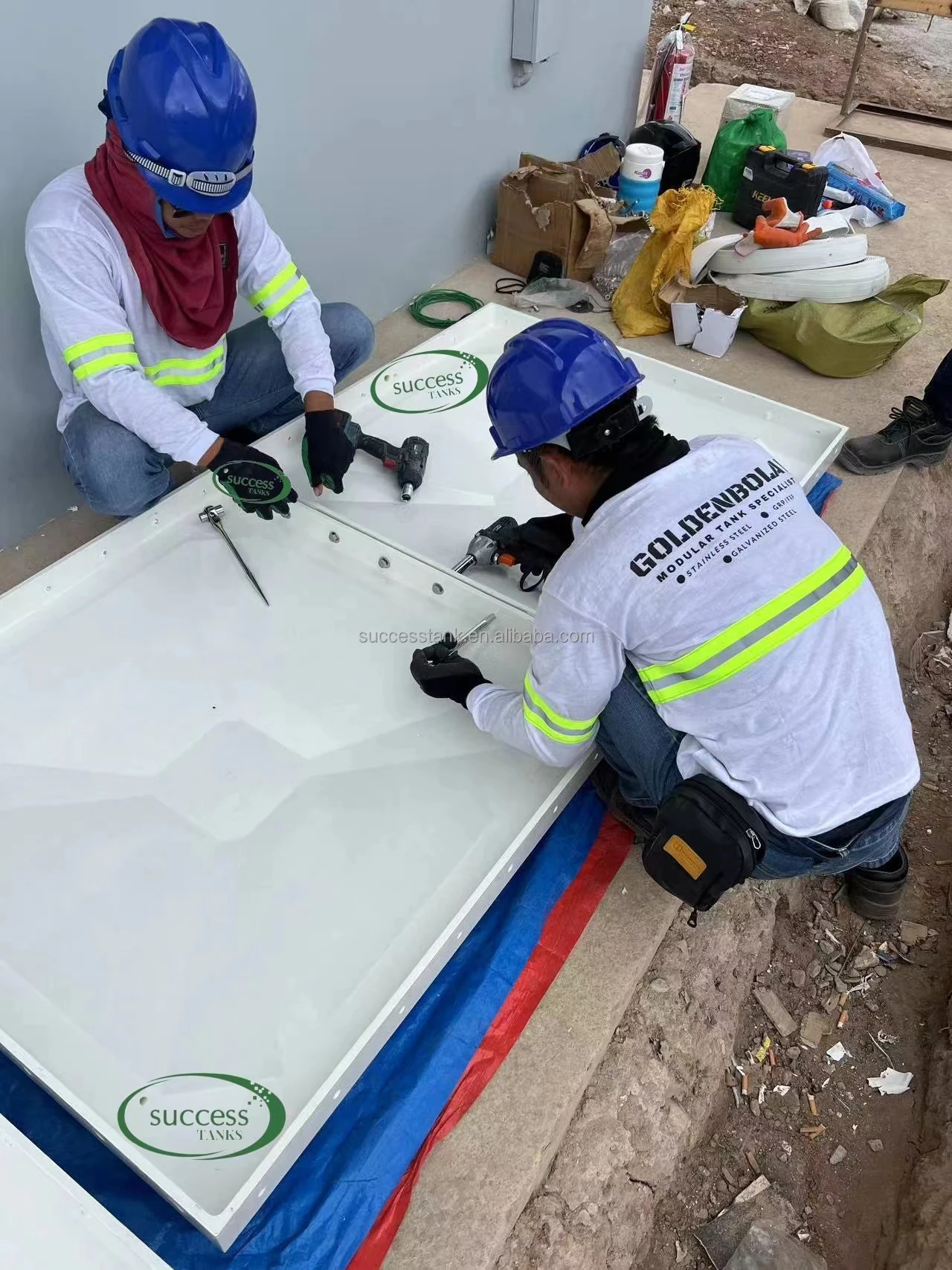 50000 Liters Gallon Cheap Fiberglass FRP GRP SMC Plastic Rectangular Potable Water Tank Manufacture Price