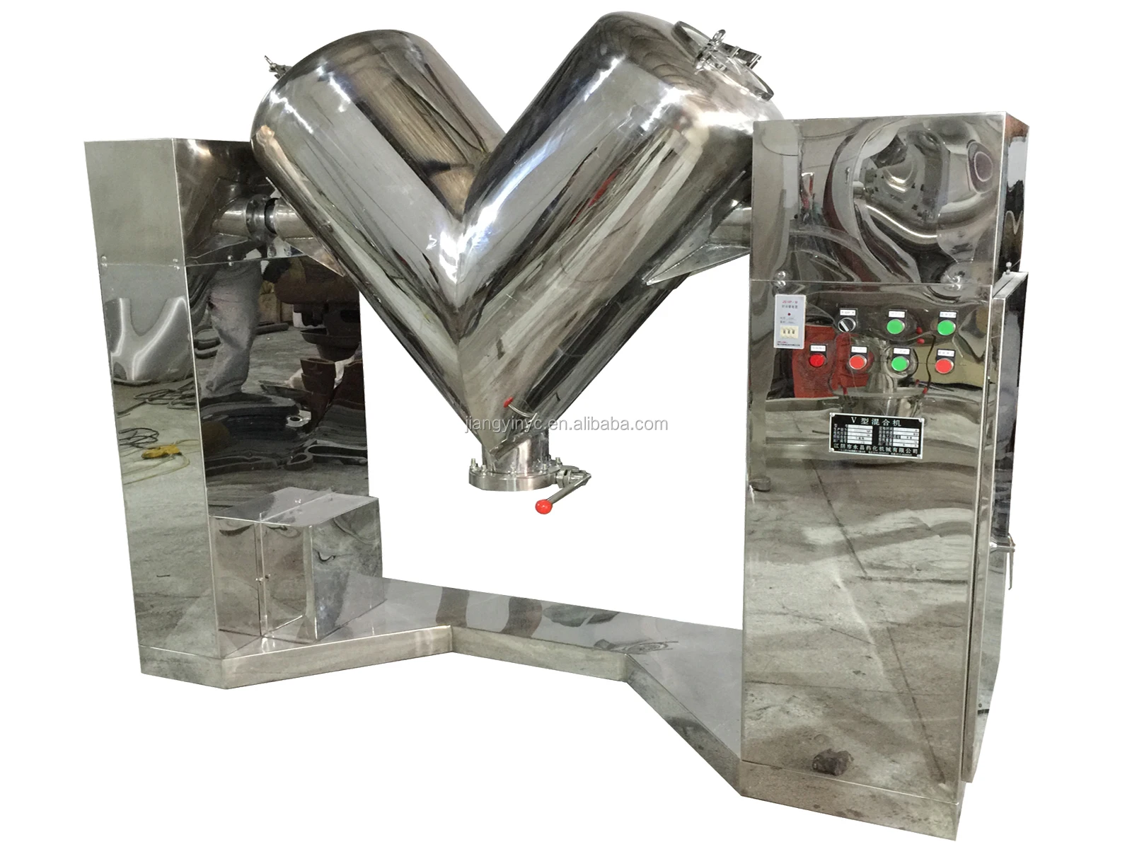 Chemical Industry High Efficiency V-Type Copper Dry Powder Mixer/Milk Powder Shape Mixing Equipment 1000L 500kg
