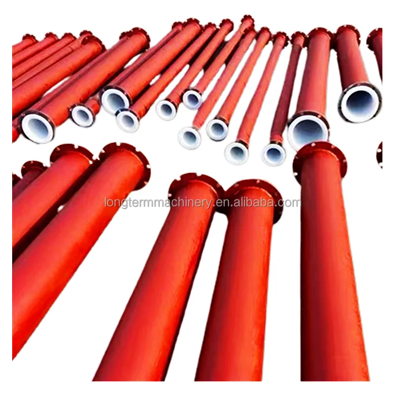 High quality PTFE Lined carbon pipe with flange connection
