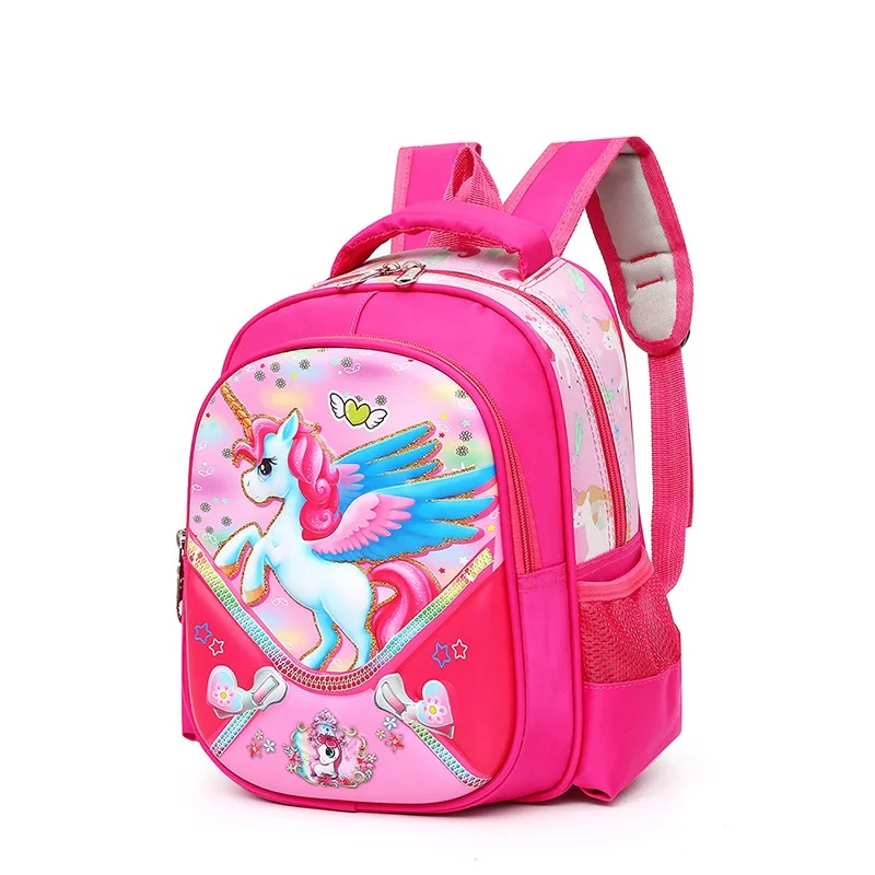 Hot Selling Unicorn Kindergarten Cartoon School Bag Korean Fashion Lightweight Large Capacity Waterproof School Backpack