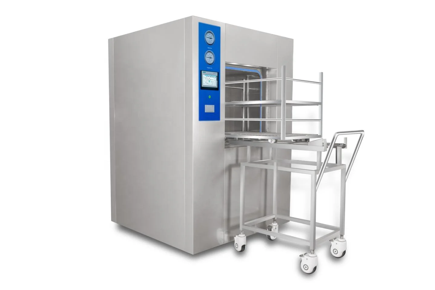 VST-0.15  Pulse Vacuum Steam Sterilizer With Stainless Steel Grille  and PLC Touch Screen