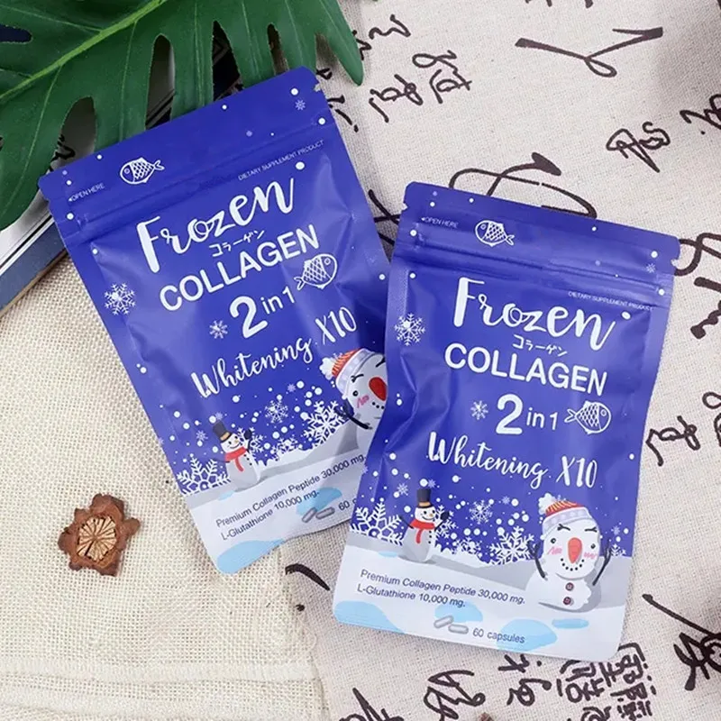 OEM/ODM/OBM Frozen Collagen 2 in 1 Whitening Supplements Capsule Collagen Whitening Capsule For Skin And Detox Slimming Capsule