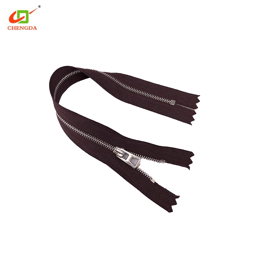 CHENGDA Metal zipper open end brass zipper close end zip two way 3# 5# 8# copper rose gold silver gunmetal zipper