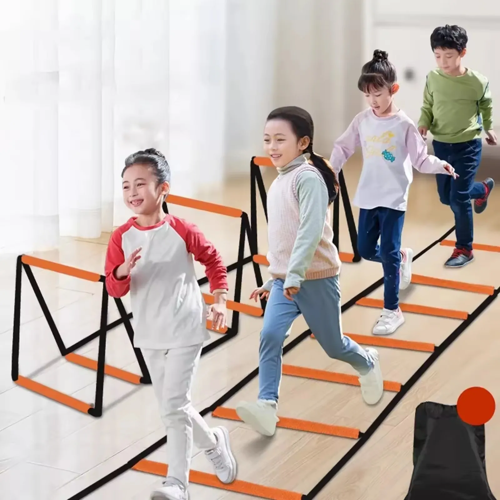 Football training equipment 10 grids 4 meter portable foldable speed training ladder soccer exercise agility ladder