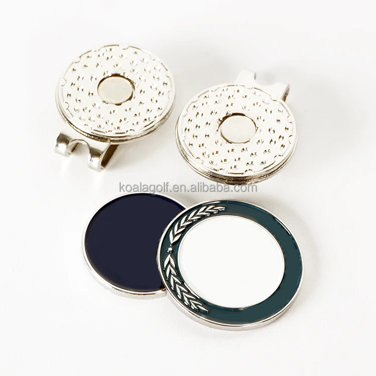Wholesale Metal Golf Ball Marker Customized Hat Clip Blank Print Magnetic Golf Ball Marker