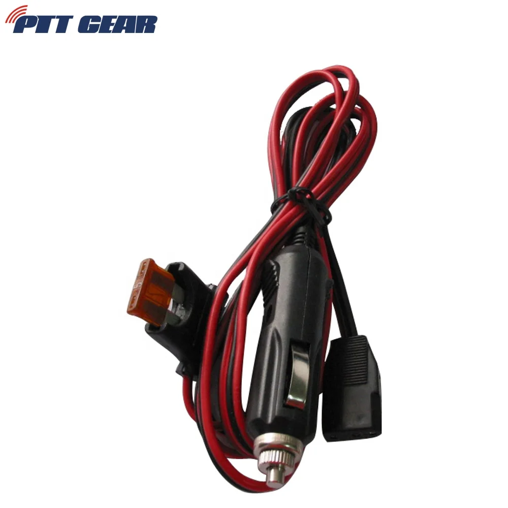 2-wire 3-pin 12V Fuse replacement Power cord with Cigarette Lighter plug