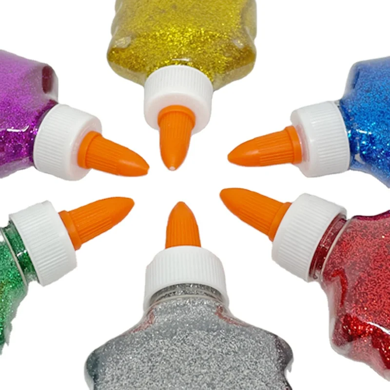 
Non-Toxic Rainbow Liquid Glitter Glue For Kids Arts and Crafts 