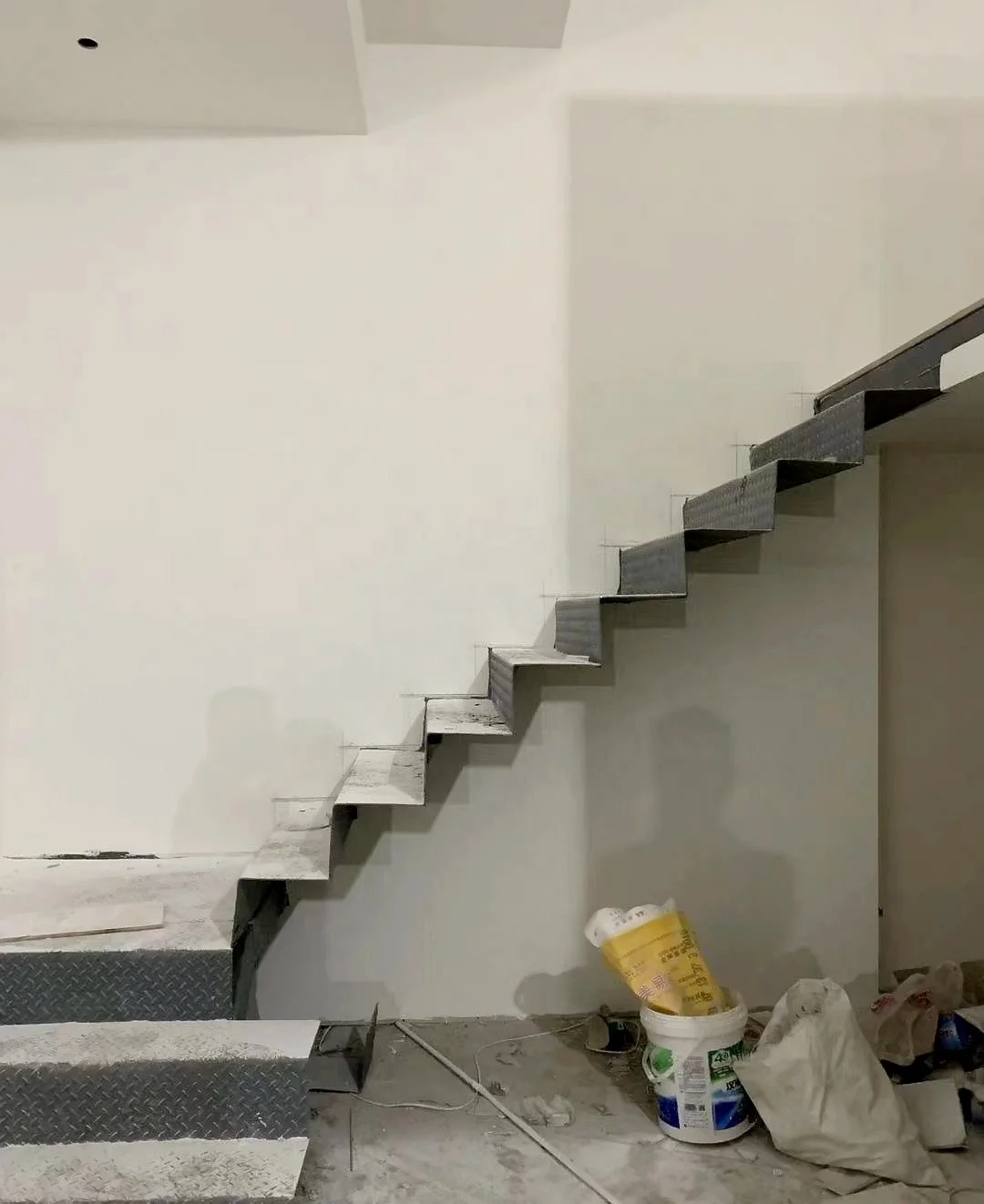 VIKO Stairs Interior Staircase Modern Design Floating Staircase Floating Straight Indoor Wooden Case Minimalist Indoor Lighting