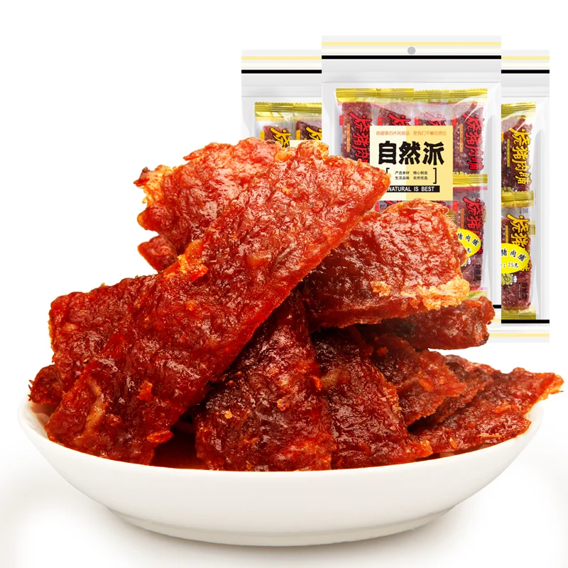 
Honey flavor pork jerky 65 grams bag pork snack supermarket leisure meat snack,24 bags /carton 